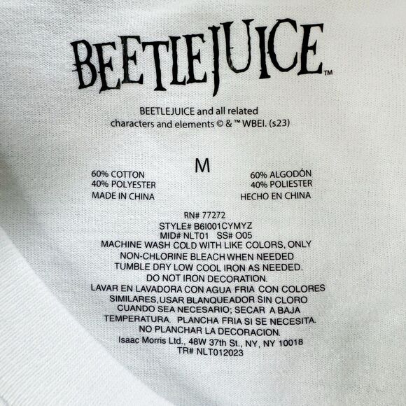 Beetlejuice T-Shirt Mens Size Medium Beetle Juice 80s Movie Halloween Fun Gift - Picture 5 of 5